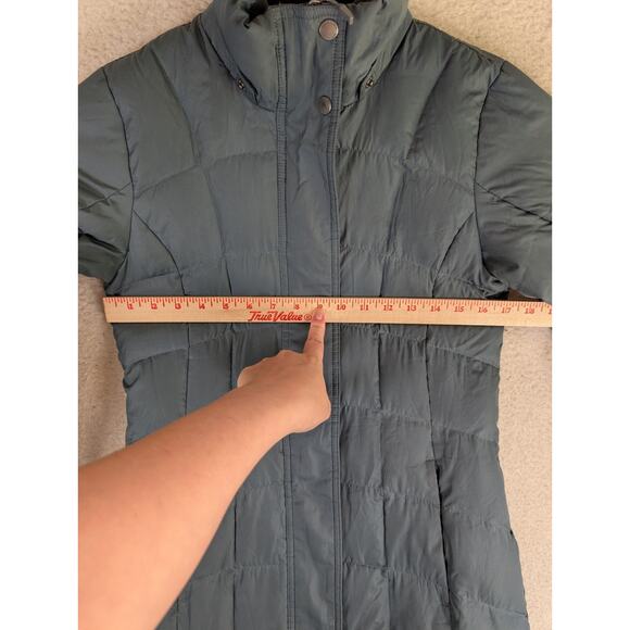 Eddie Bauer Puffer Jacket Womens XS EB550 Parka Gray Quilted Goose Down NO HOOD - Picture 5 of 16